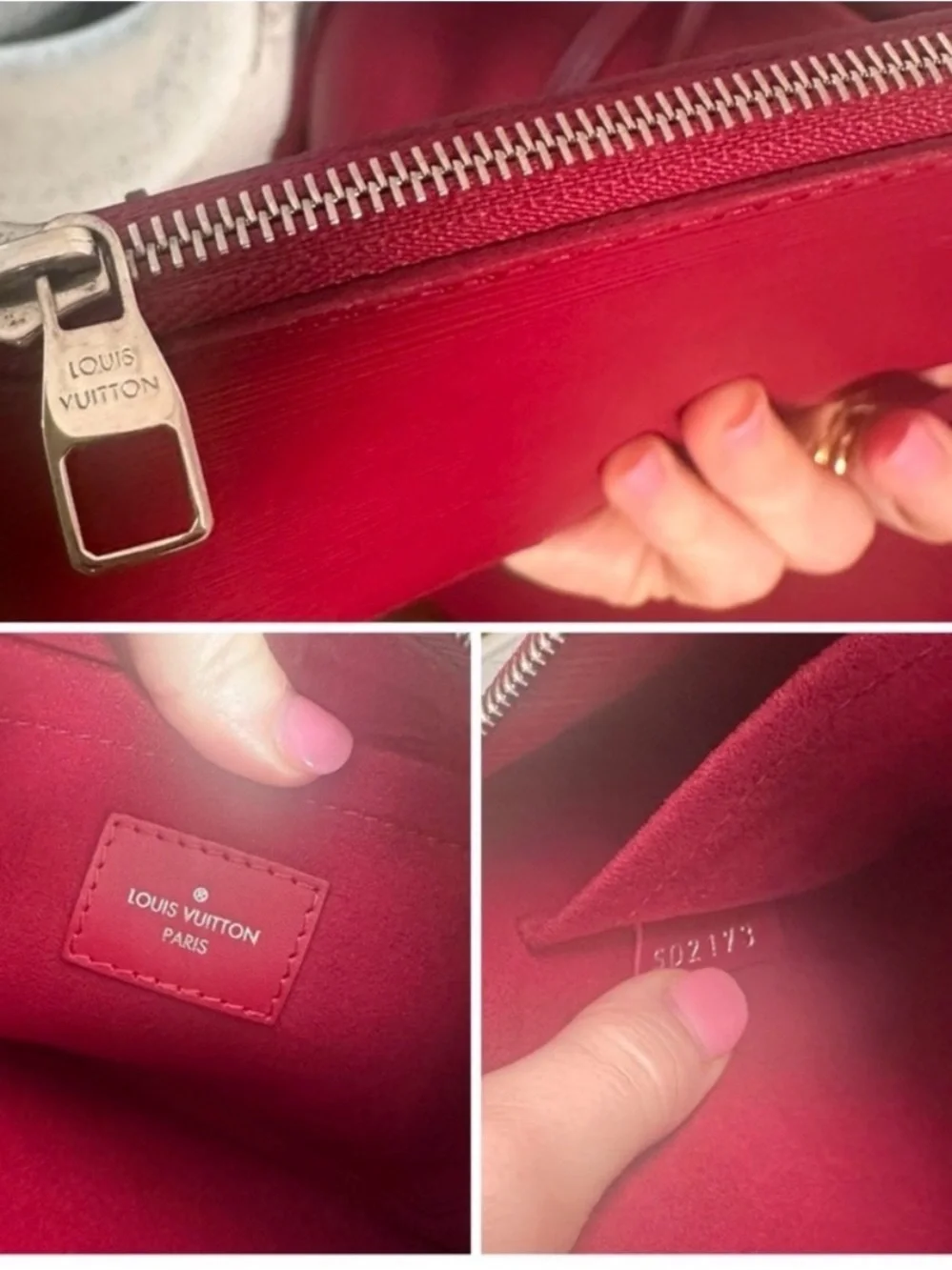 Louis Vuitton Fuschia Epi Leather Wristlet Pouch